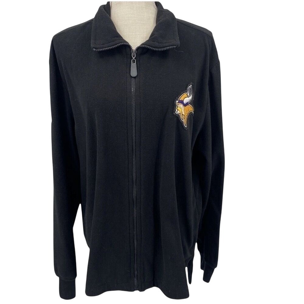 NFL Sports Illustrated Minnesota Vikings Fleece Jacket Full Zip Football Team XL